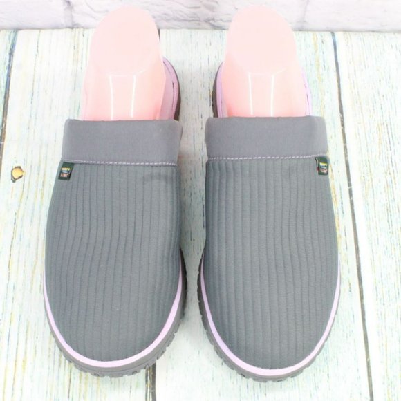 LL Bean Gray Polyester Slip On Airlight Scuffs Indoor Slippers Size 10 M - Picture 5 of 9